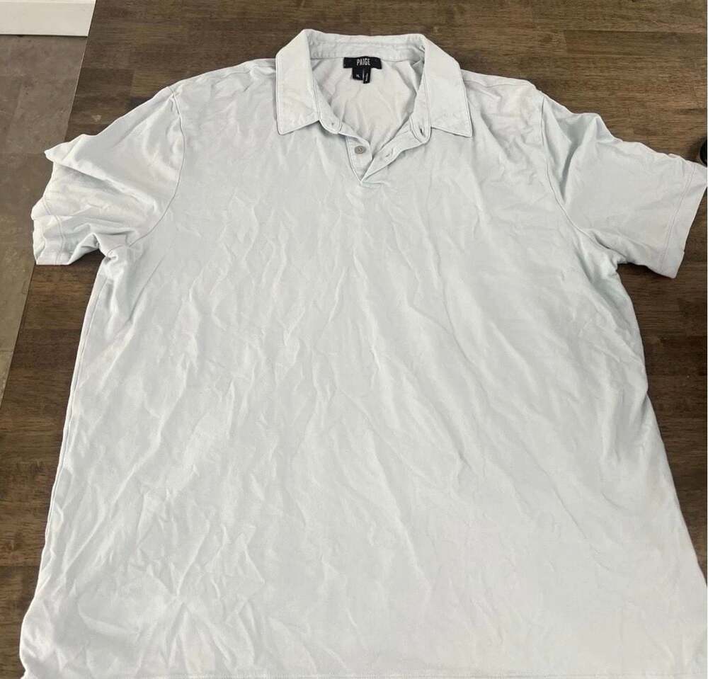 Paige Men's Short Sleeve Open-Collar Jersey Polo Shirt Size XL